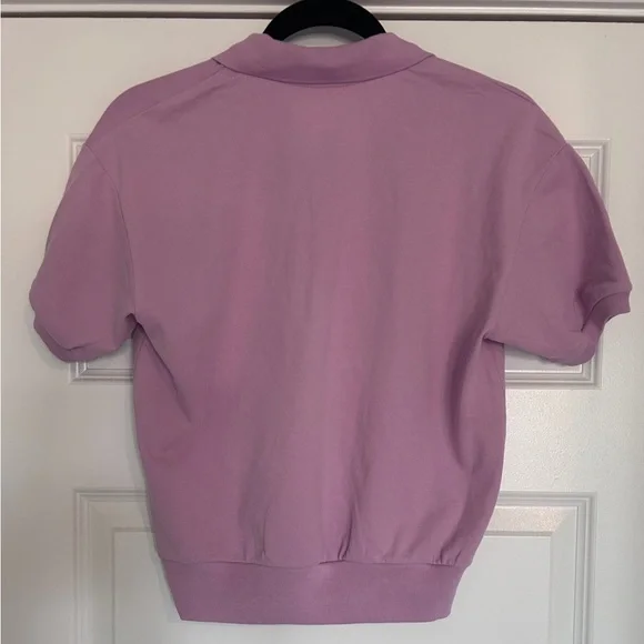 Everlane Organic Cotton Polo Top Shirt Mauve Size Small Nwt - Picture 7 of 9